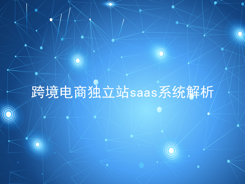 跨境电商独立站saas系统解析