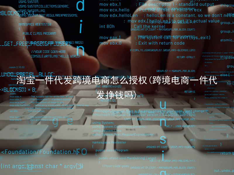 淘宝一件代发跨境电商怎么授权(跨境电商一件代发挣钱吗)
