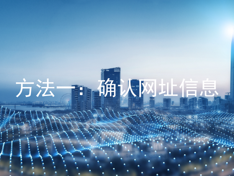 方法一：确认网址信息