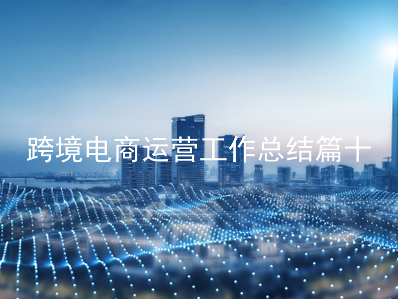 跨境电商运营工作总结篇十
