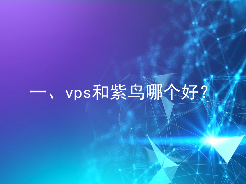 一、vps和紫鸟哪个好?