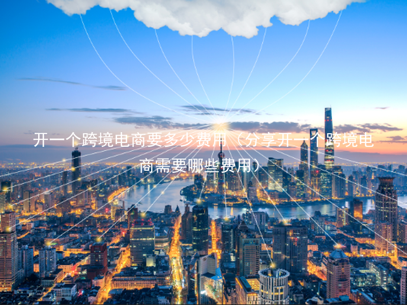 开一个跨境电商要多少费用（分享开一个跨境电商需要哪些费用）