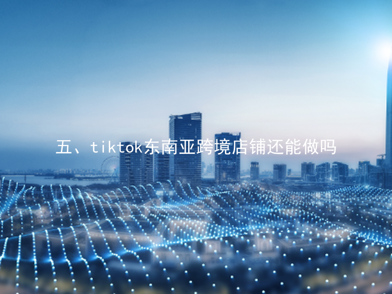 五、tiktok东南亚跨境店铺还能做吗